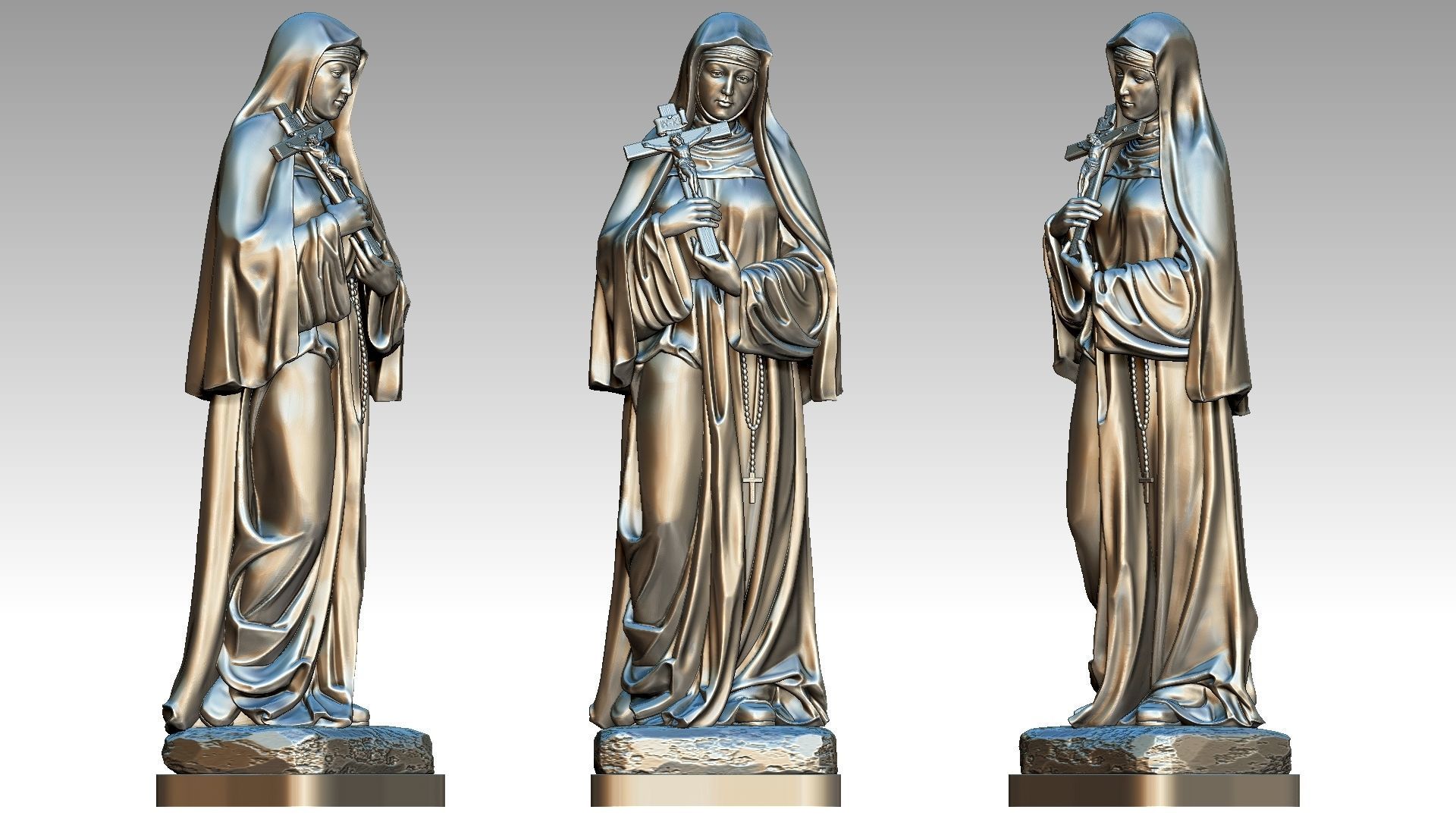 Saint Therese of the Child Jesus 3D print model_7