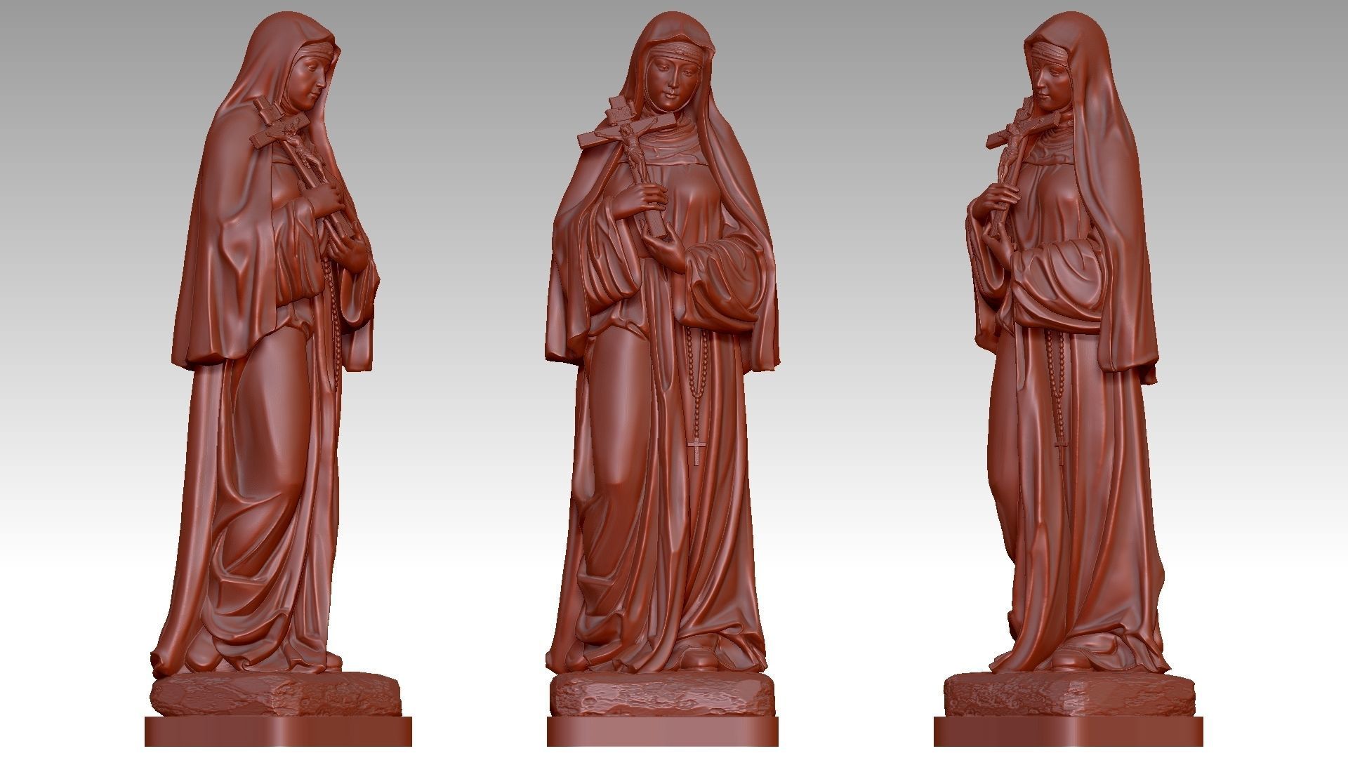 Saint Therese of the Child Jesus 3D print model_8