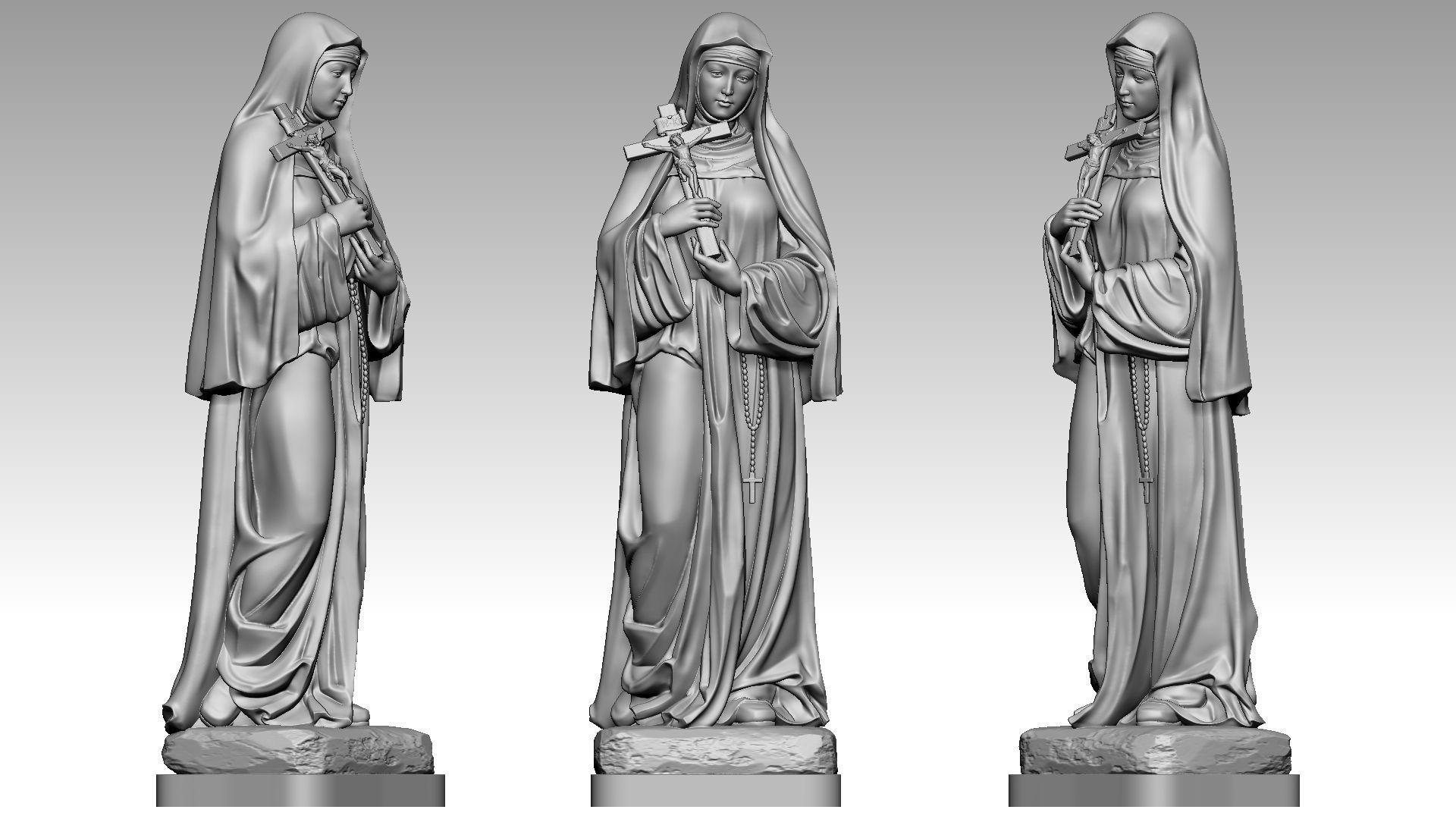 Saint Therese of the Child Jesus 3D print model_1