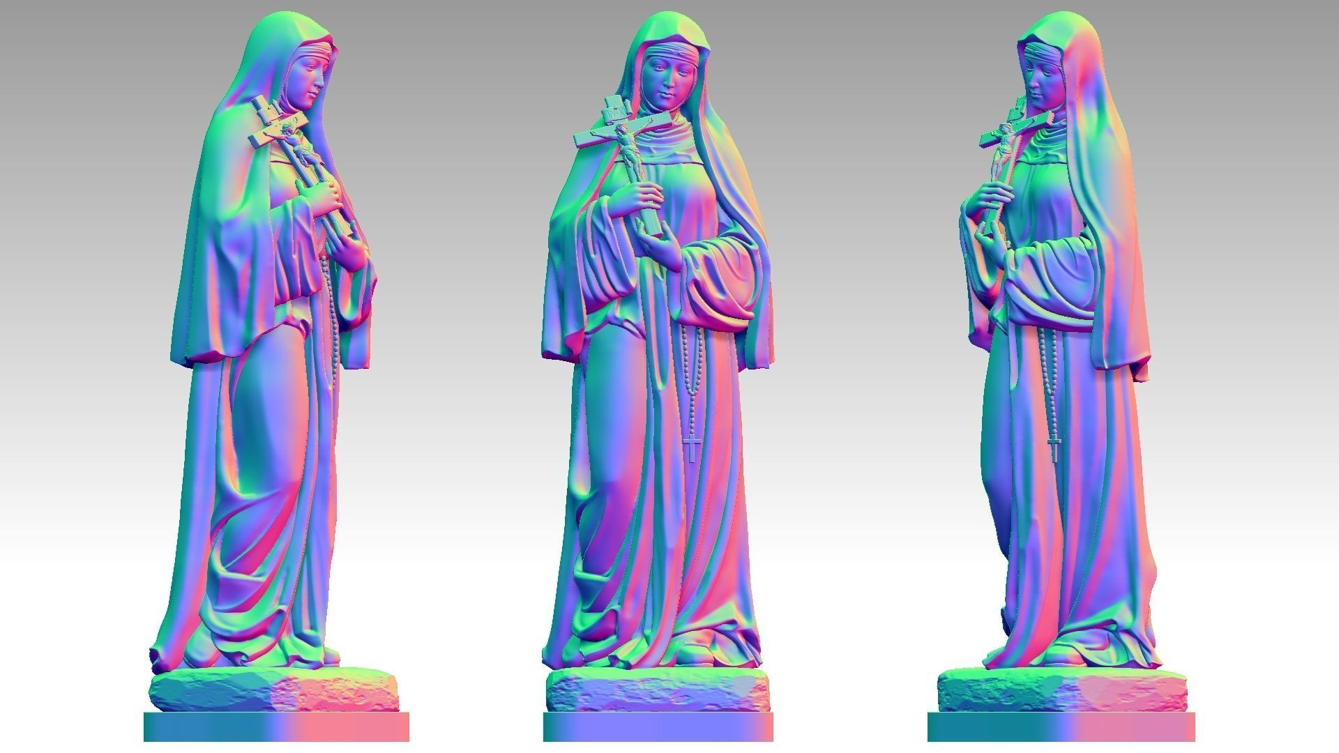Saint Therese of the Child Jesus 3D print model_3
