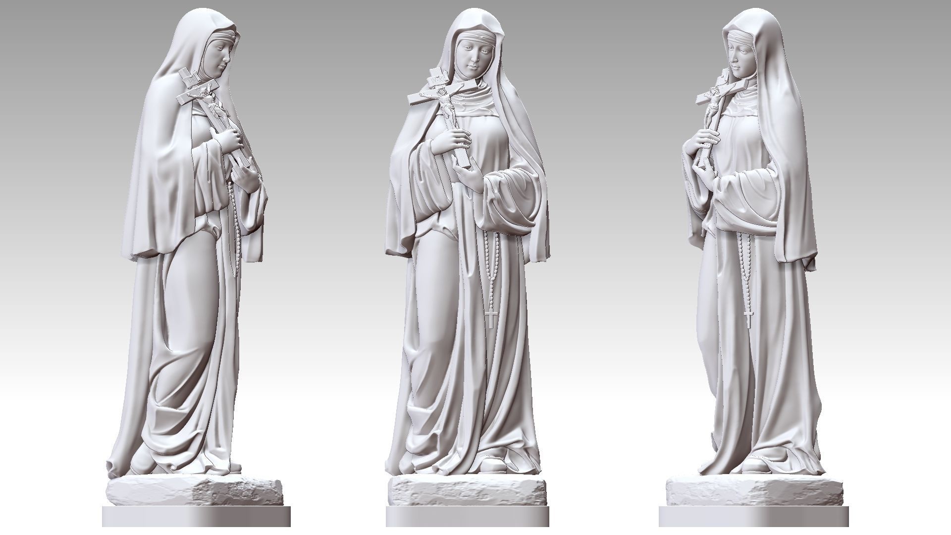Saint Therese of the Child Jesus 3D print model_9