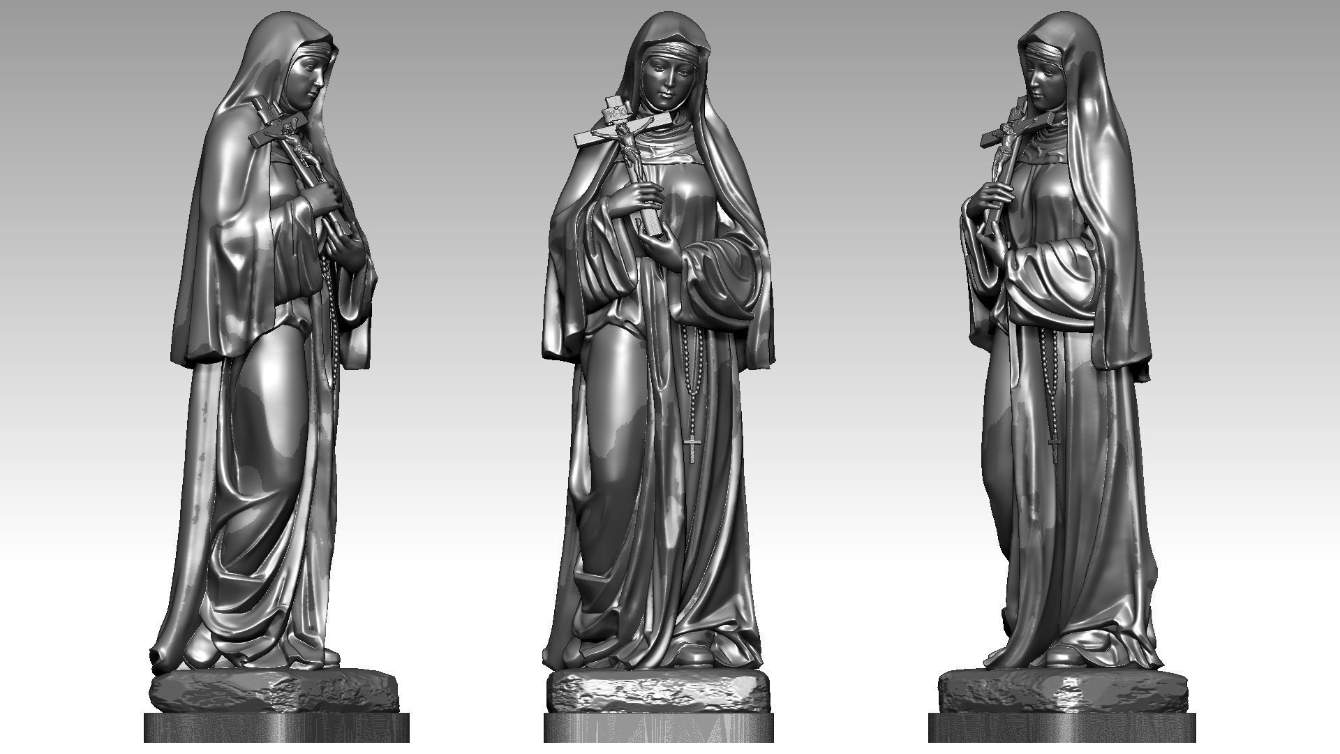 Saint Therese of the Child Jesus 3D print model_2