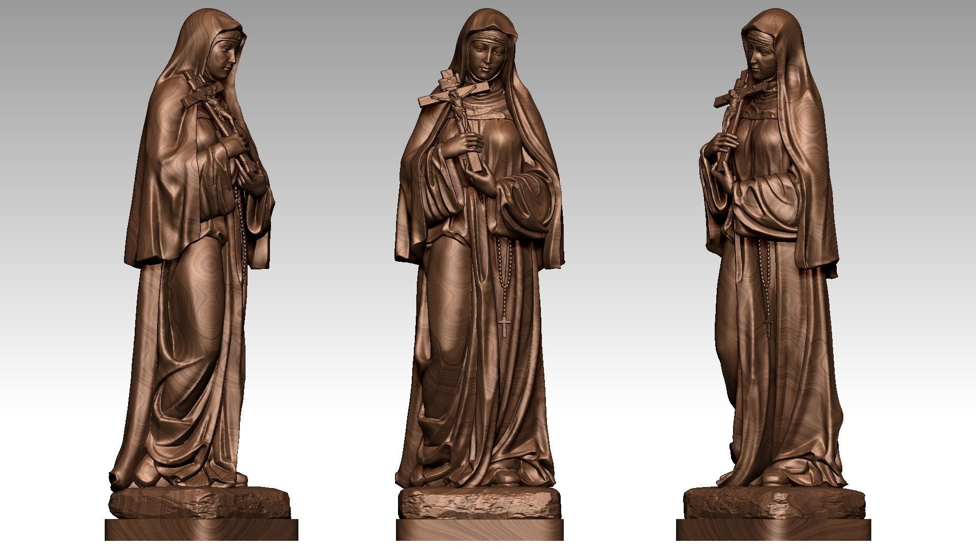Saint Therese of the Child Jesus 3D print model_14
