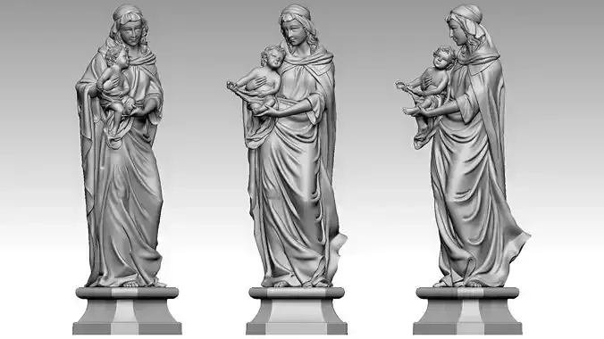 Mother Mary Carrying Baby Jesus