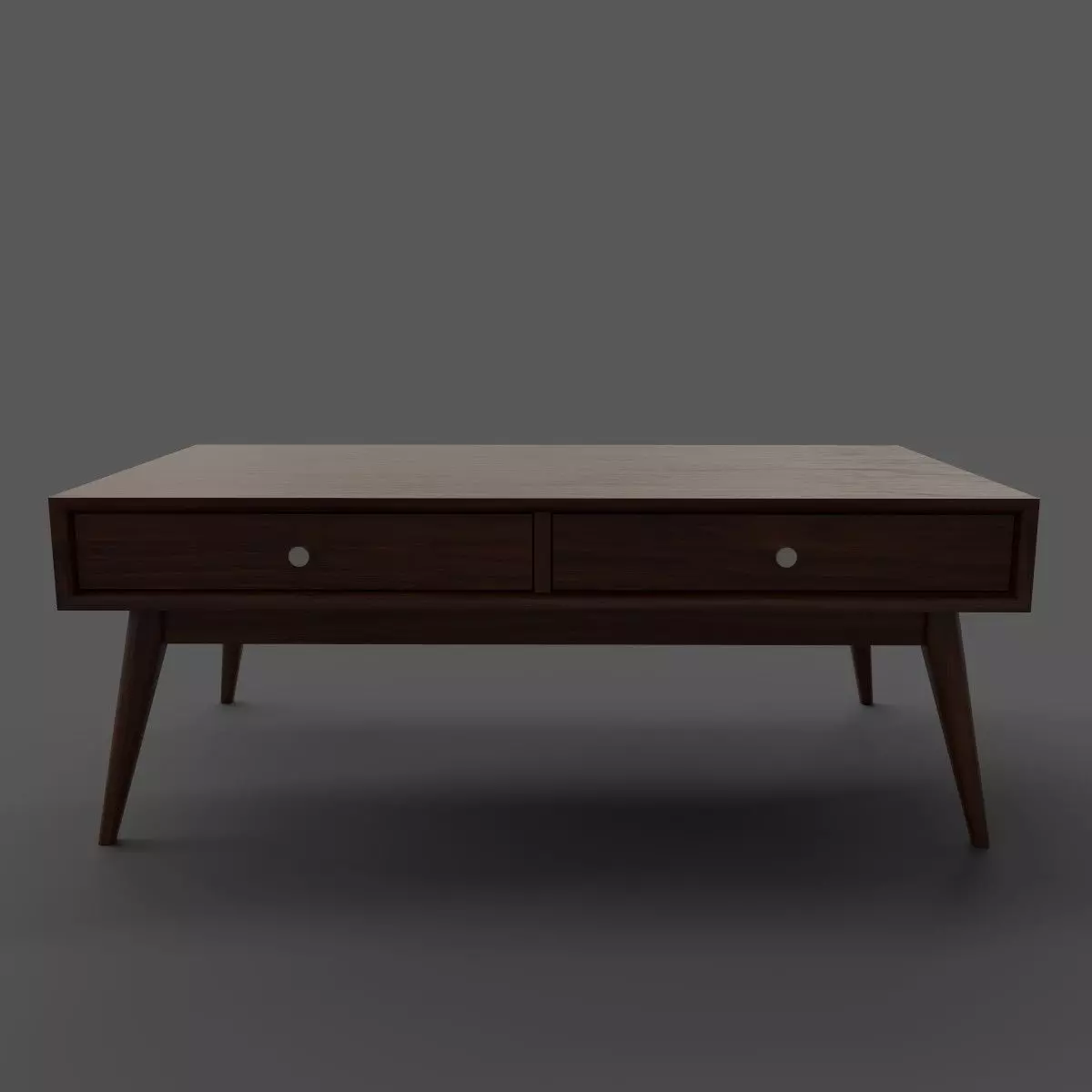 Hendrick Dark Coffee Table Low-poly 3D model_0