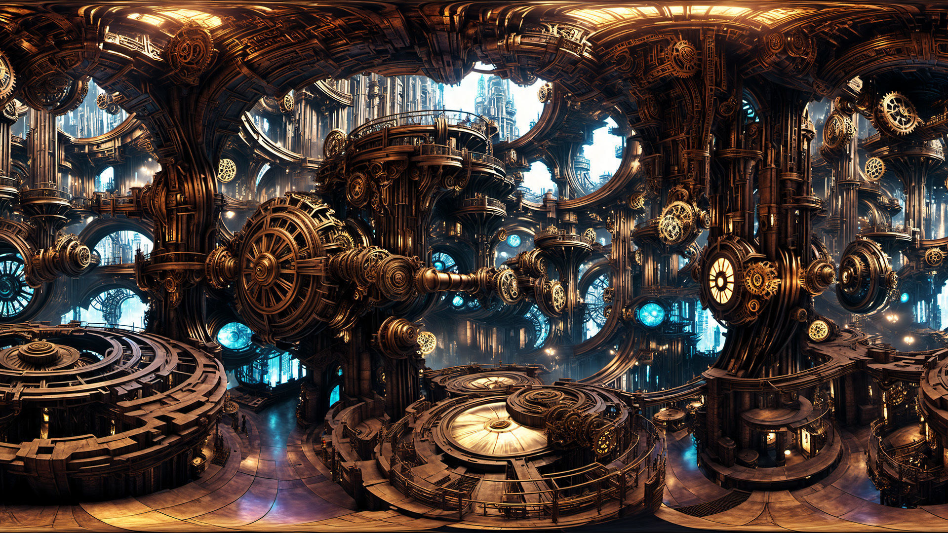 HDRI Cyberpunk Indoor Panoramas Low-poly 3D model_8