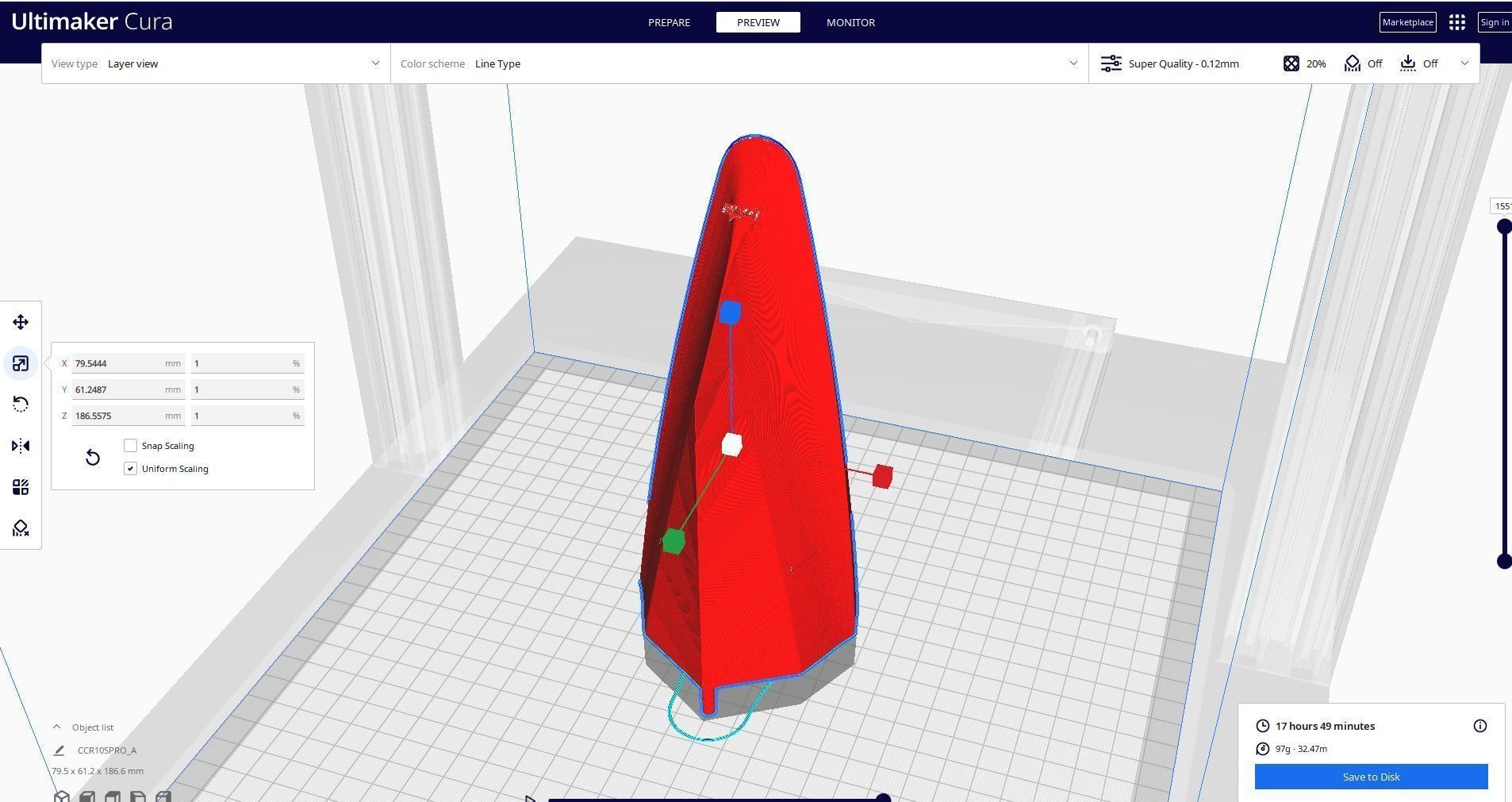 Printable Corvette Ship 1  100 3D print model_4