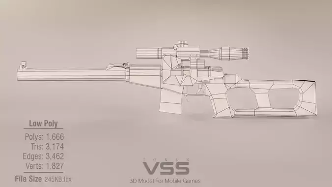 VSS Joker Low-poly 3D model