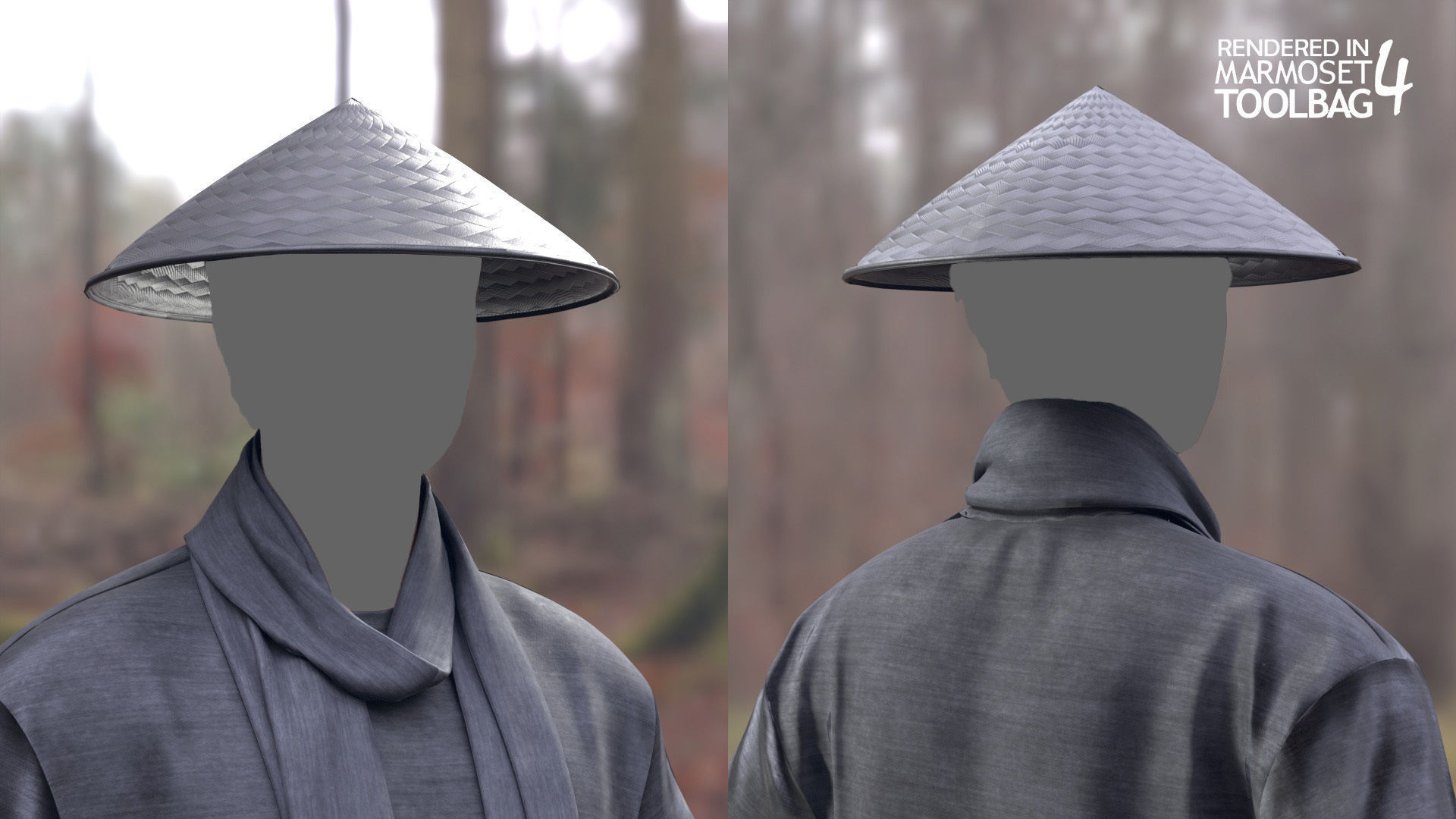 Male Warrior Outfit 1 Low-poly 3D model_15