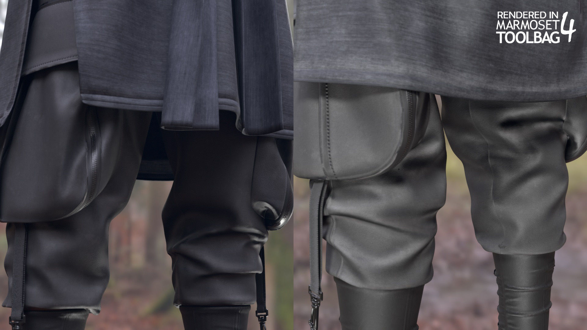 Male Warrior Outfit 1 Low-poly 3D model_10