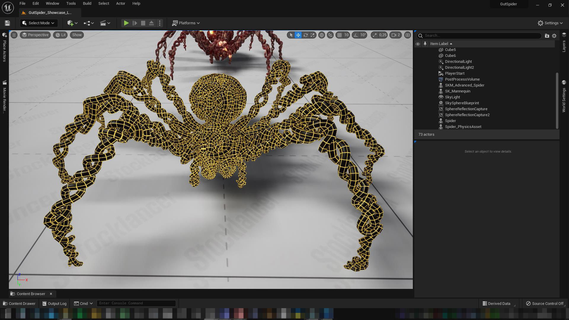 Gut Spider for UE Low-poly 3D model_13