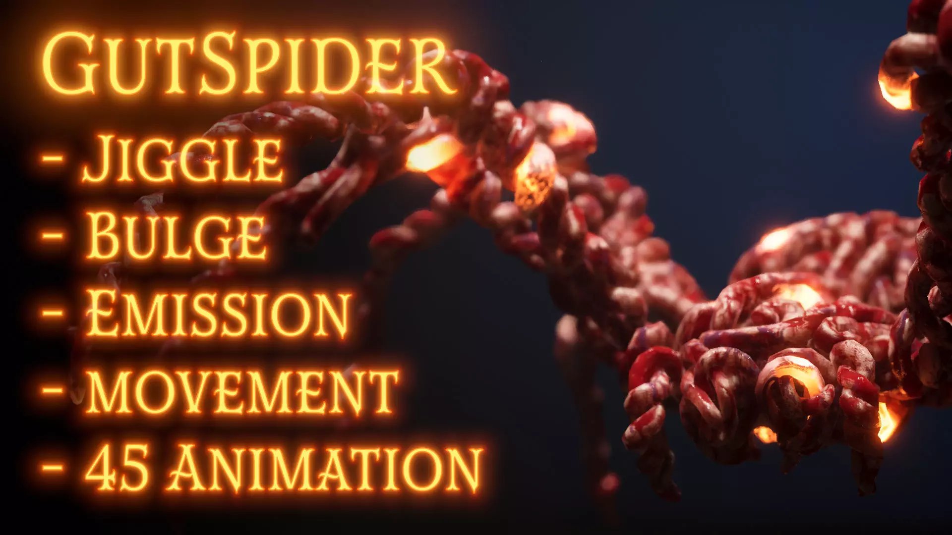 Gut Spider for UE Low-poly 3D model_0