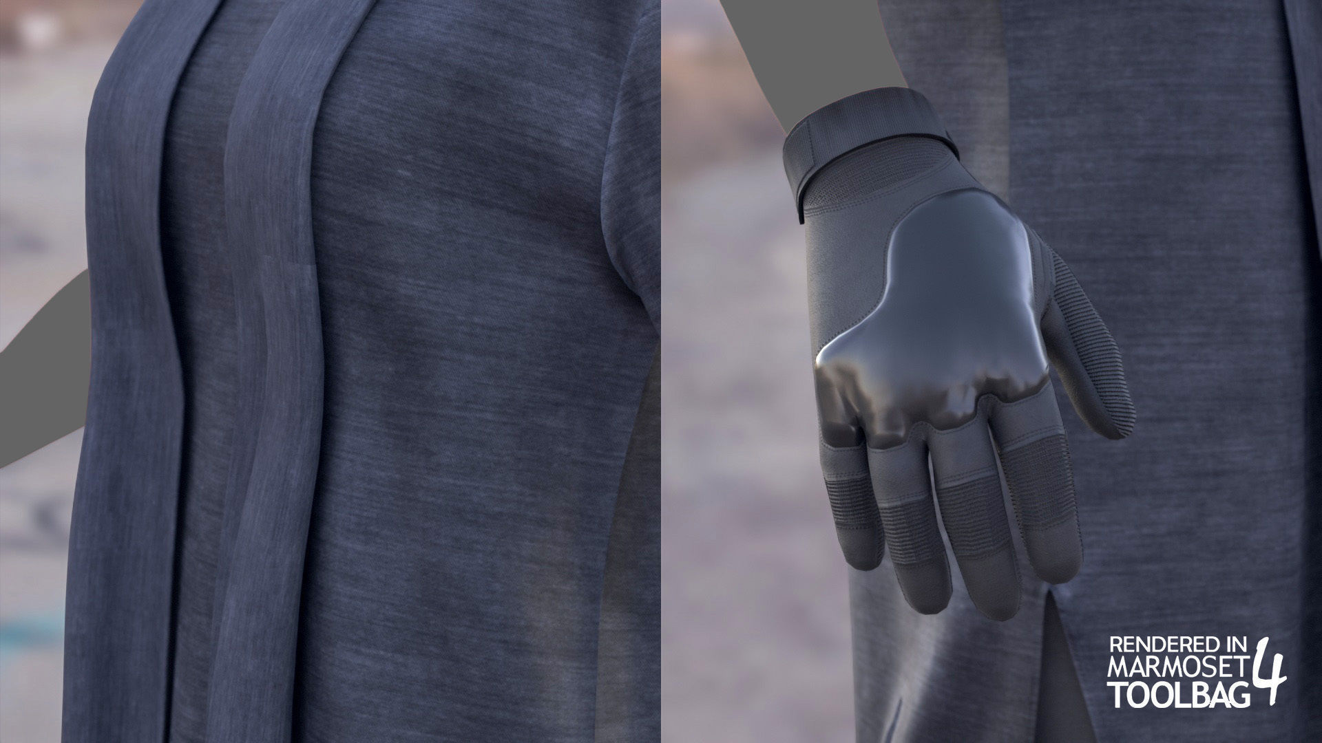 Female Warrior Outfit 1 Low-poly 3D model_15