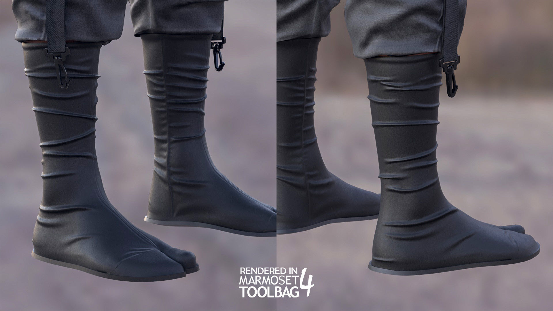 Female Warrior Outfit 1 Low-poly 3D model_9