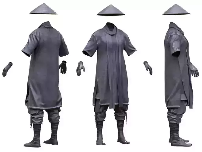 Female Warrior Outfit 1 Low-poly 3D model Female Warrior Outfit 1 Low-poly 3D model