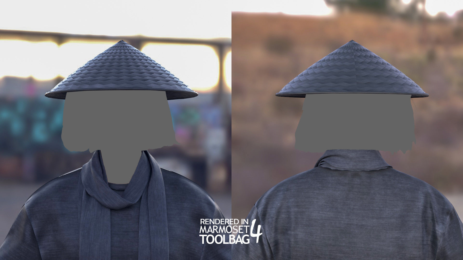 Female Warrior Outfit 1 Low-poly 3D model_8