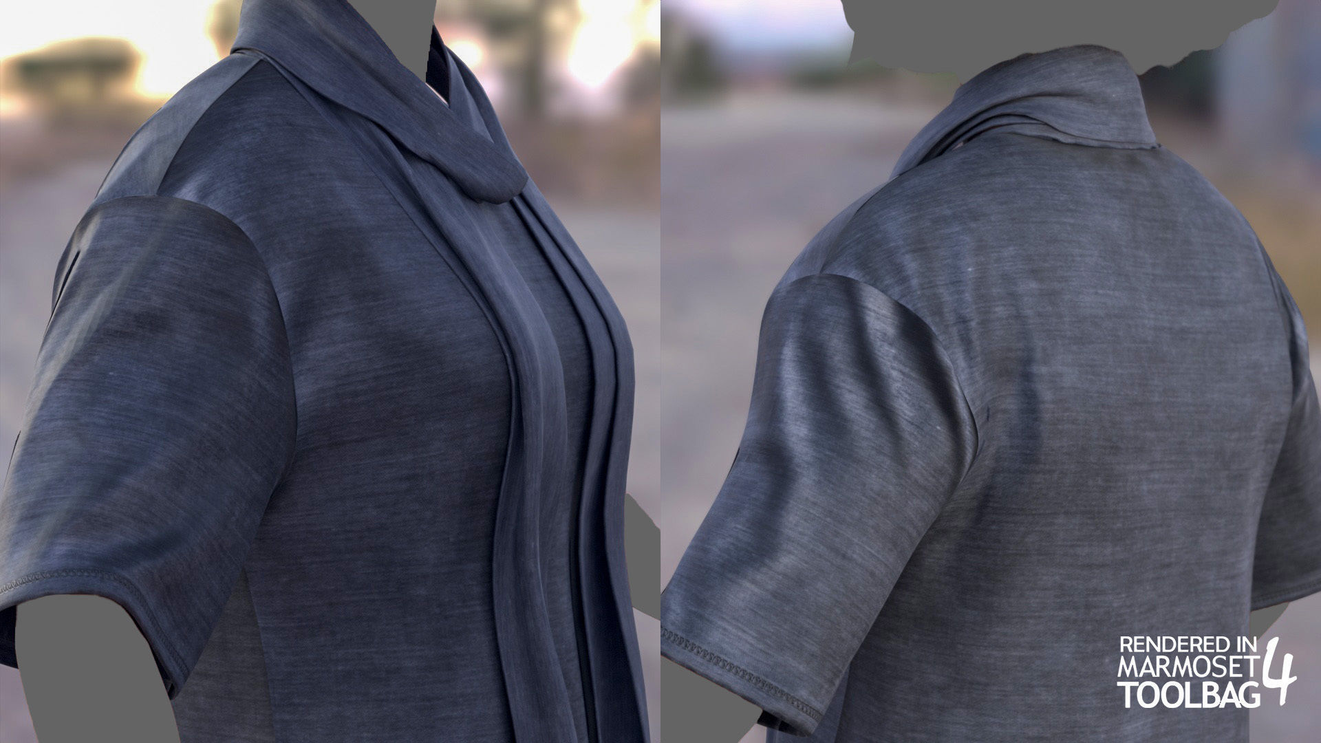 Female Warrior Outfit 1 Low-poly 3D model_12