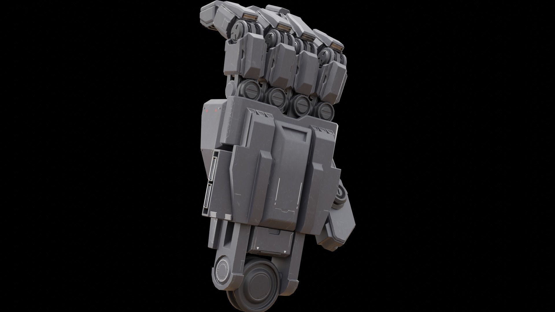 Mecha hand 3D model_2