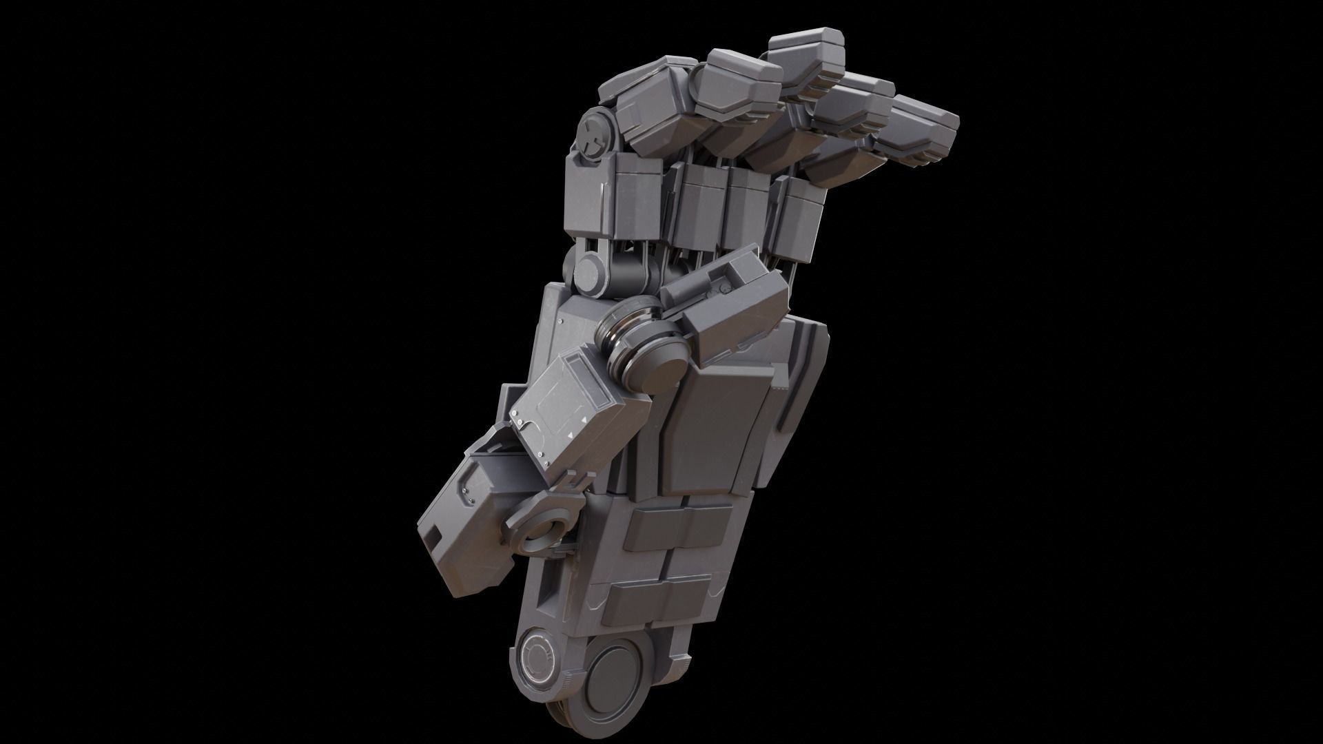 Mecha hand 3D model_1
