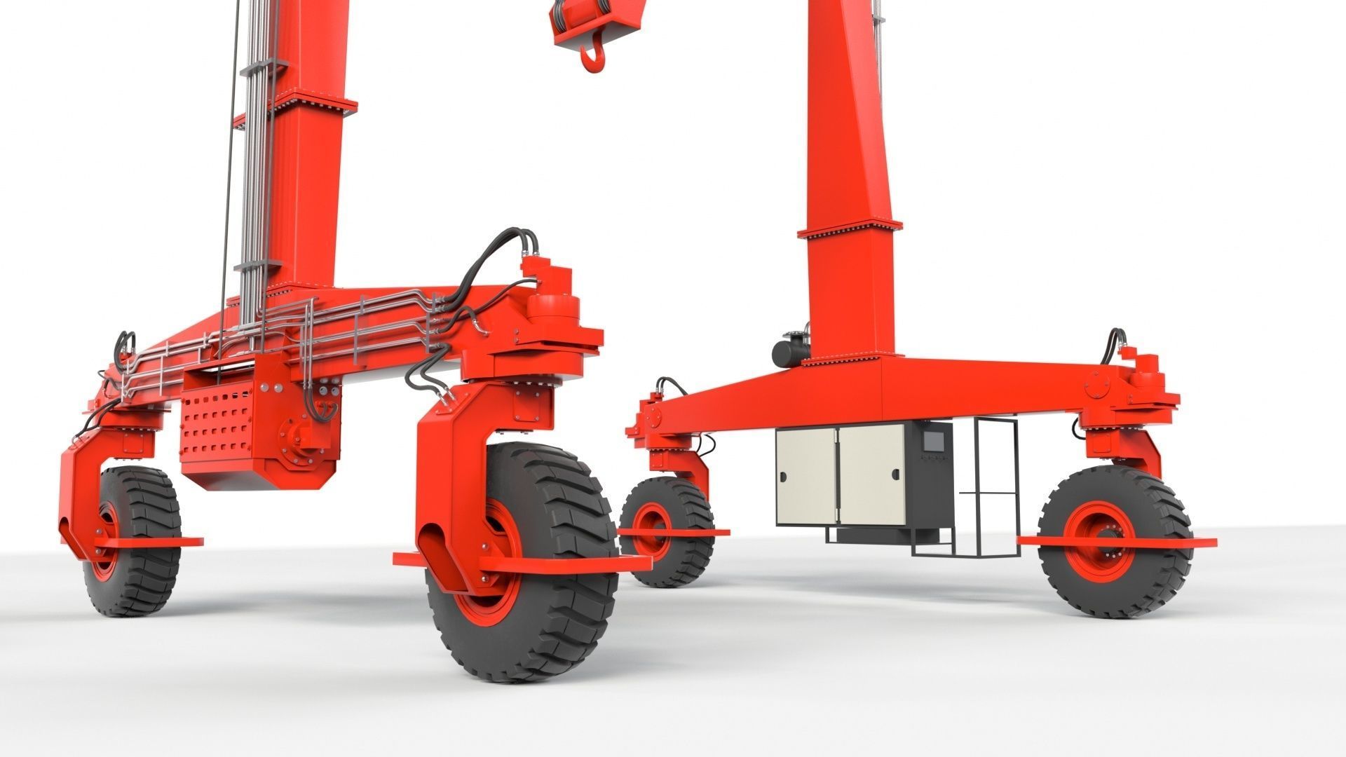 Rubber Tired Gantry Crane Lift 3D model_52