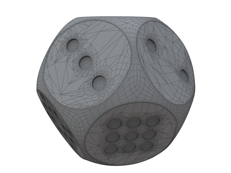 Dices gold dice 3D print model_6