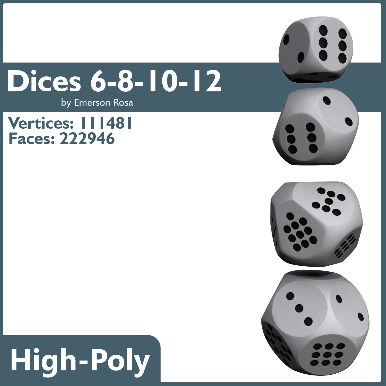 Dices gold dice 3D print model_10