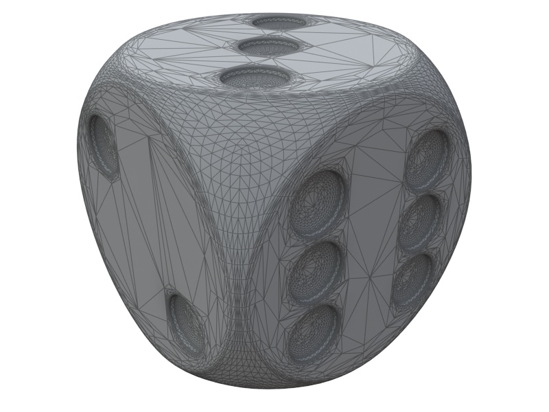 Dices gold dice 3D print model_8