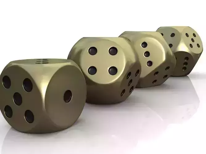 Dices gold dice 3D print model
