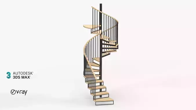 Spiral stairs 3D model