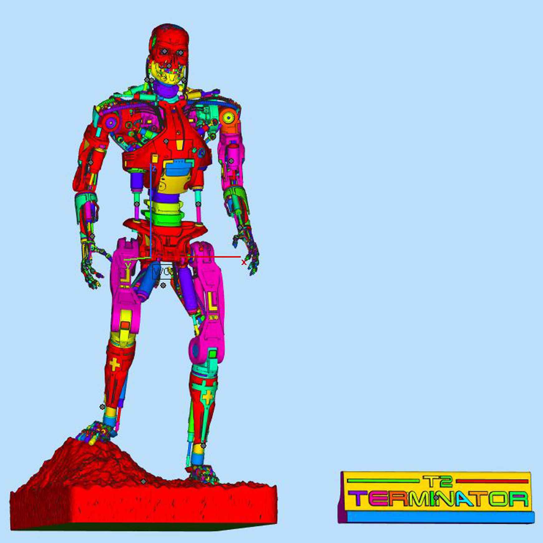 T-800 T2 TERMINATOR High Detal 3D print model_7
