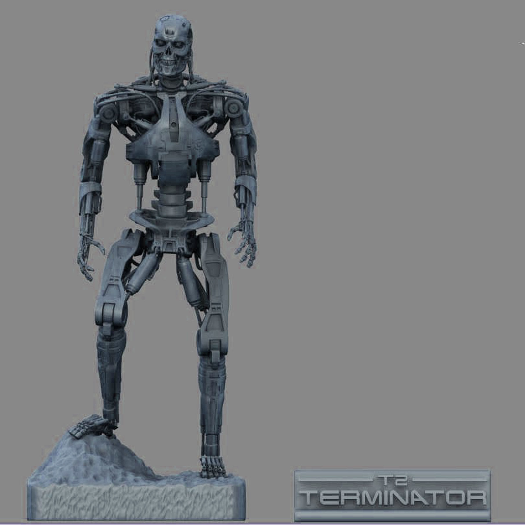 T-800 T2 TERMINATOR High Detal 3D print model_3