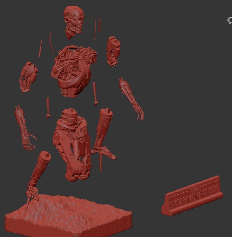 T-800 T2 TERMINATOR High Detal 3D print model_10