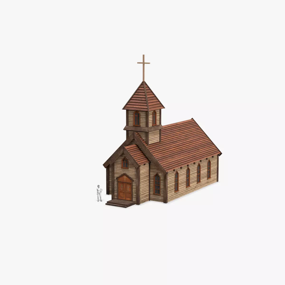West Wild Church 01 Low-poly 3D model