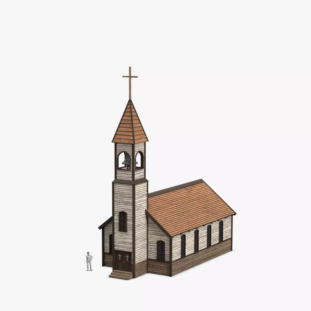 West Wild Church 02 Low-poly 3D model