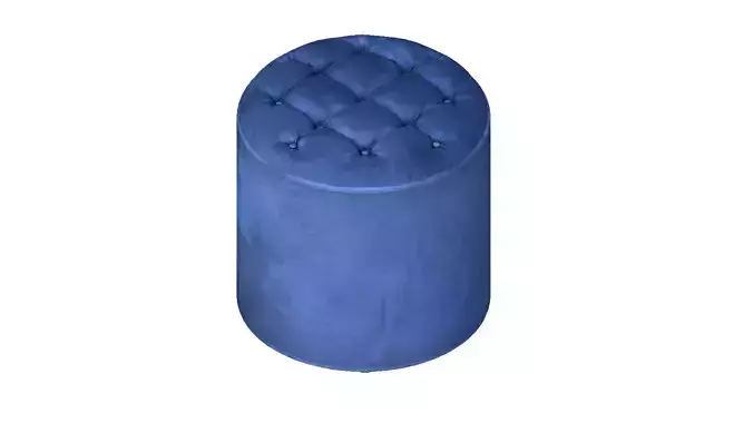 Velvet Ottoman pouf Free low-poly 3D model