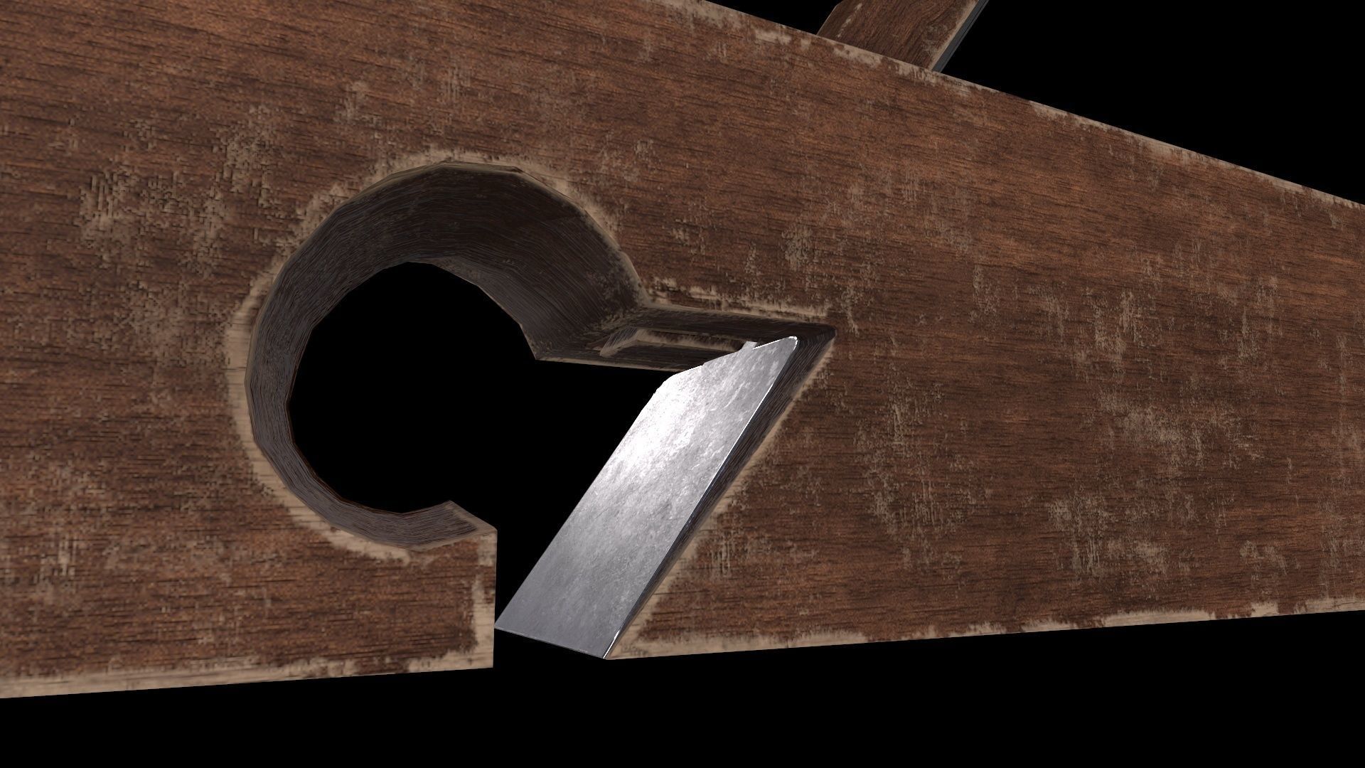 OLD WOOD PLANYA Low-poly 3D model_5