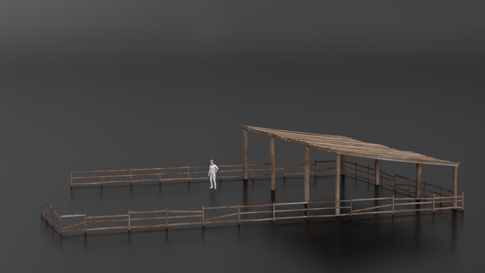 West Wild Stable 01 Low-poly 3D model_3