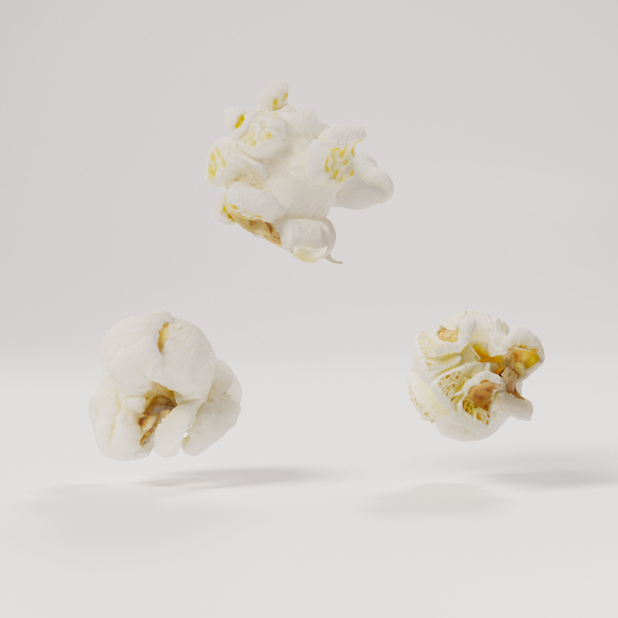 Popcorns - Var01 Low-poly 3D model_6