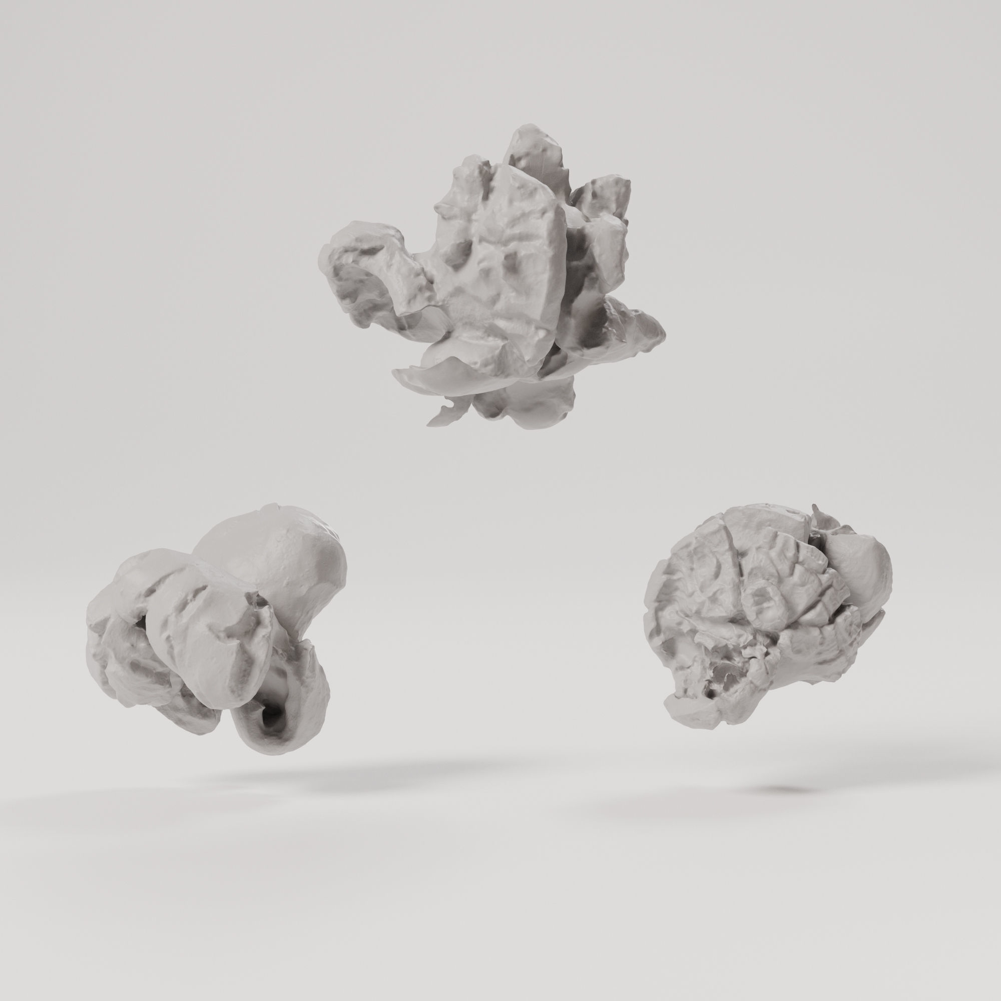 Popcorns - Var01 Low-poly 3D model_3