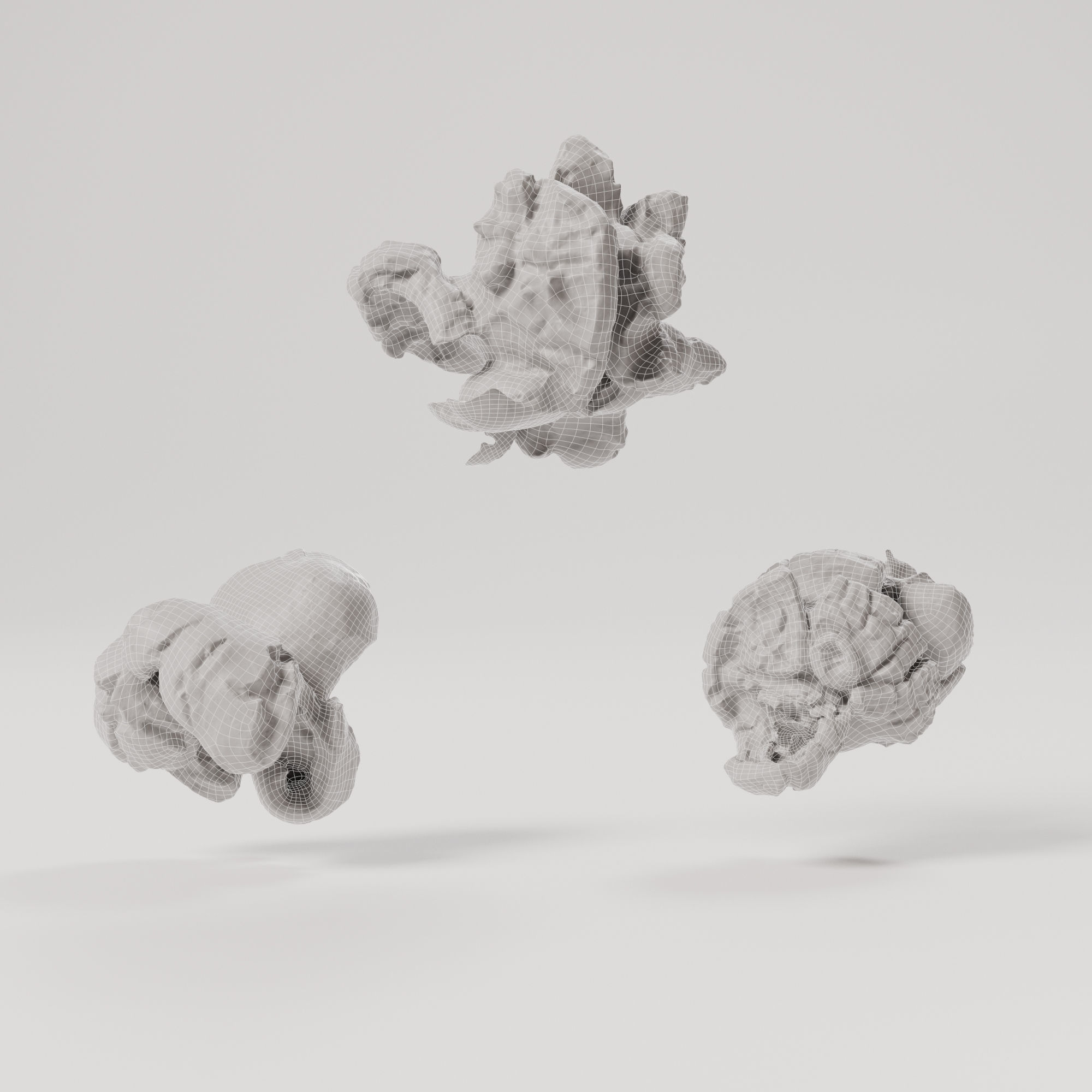 Popcorns - Var01 Low-poly 3D model_1