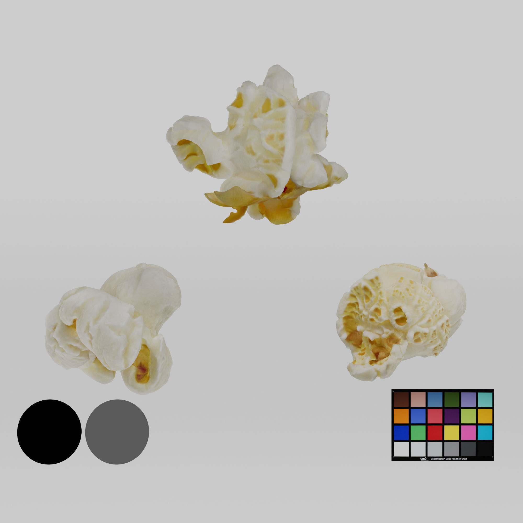 Popcorns - Var01 Low-poly 3D model_2