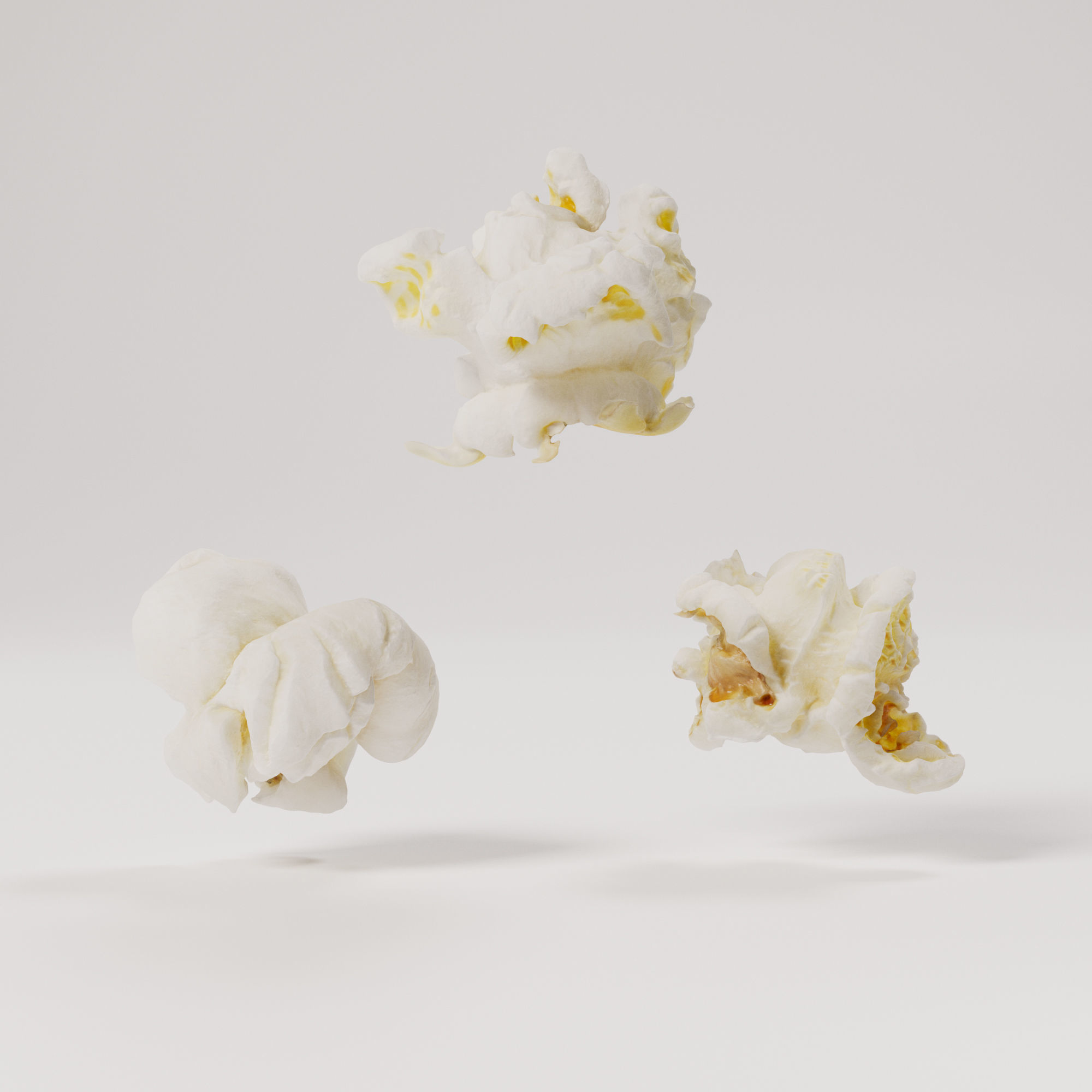 Popcorns - Var01 Low-poly 3D model_5