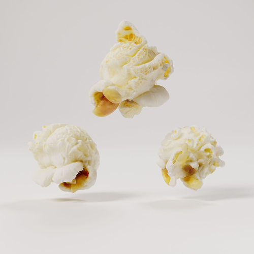 Popcorns - Var02 Low-poly 3D model 5