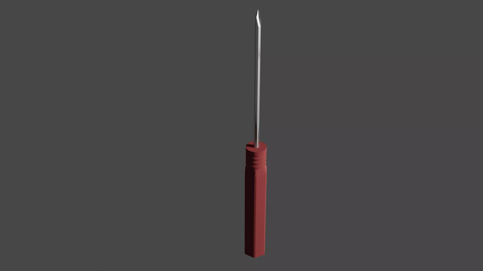 Small Red Screwdriver Low-poly 3D model_0