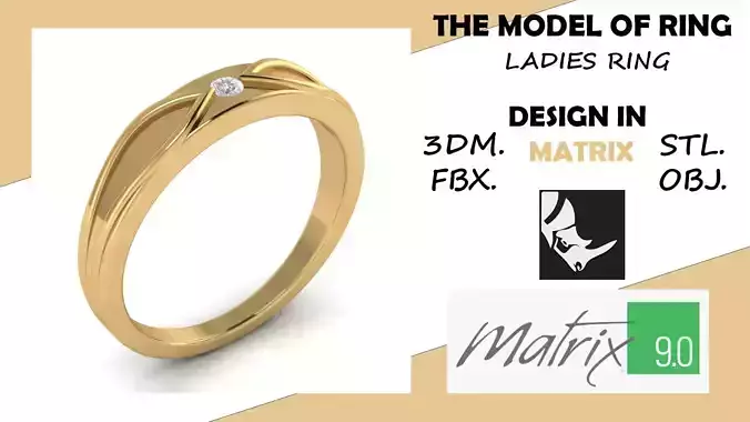 LADIES model of ring VOL 47 3D print model