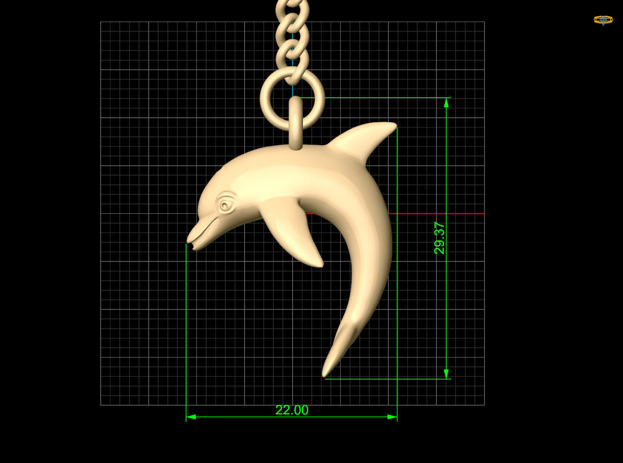 Dolphin key holder 3D print model_1