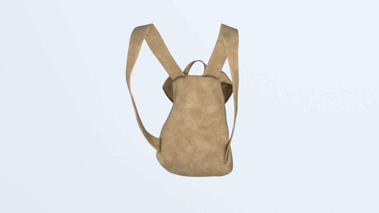 Beanie and bag 3D model_7