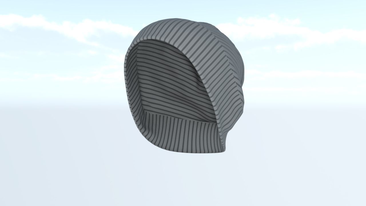 Beanie and bag 3D model_8