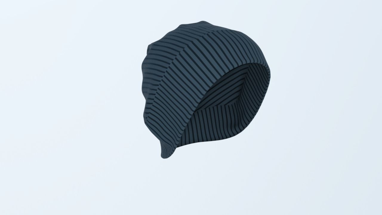 Beanie and bag 3D model_6