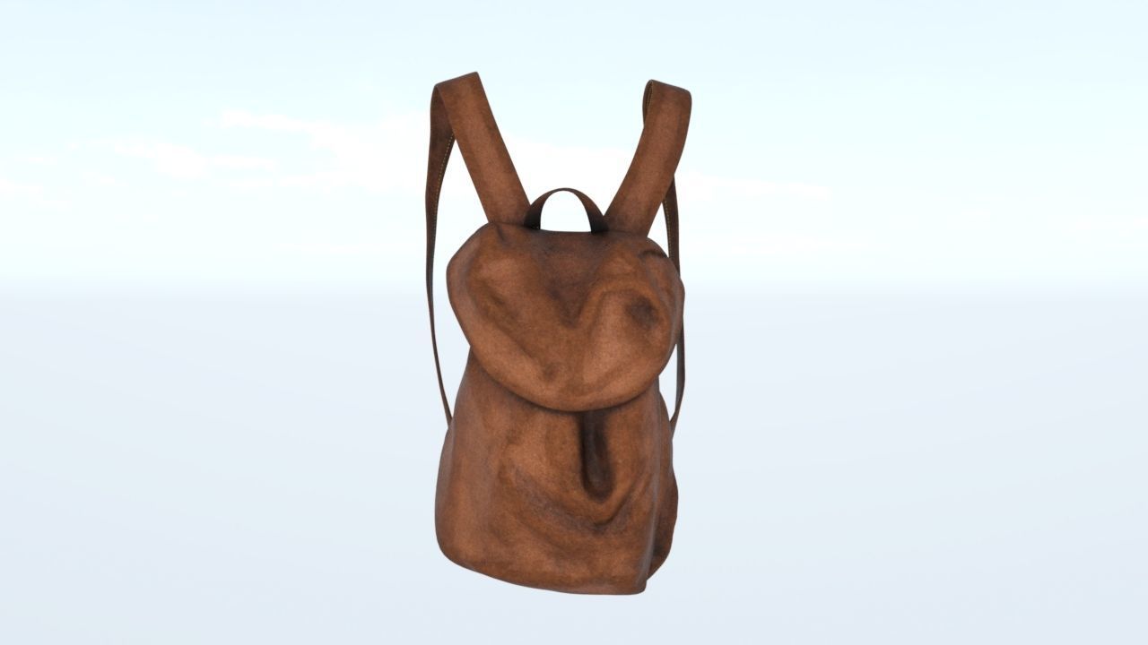 Beanie and bag 3D model_9